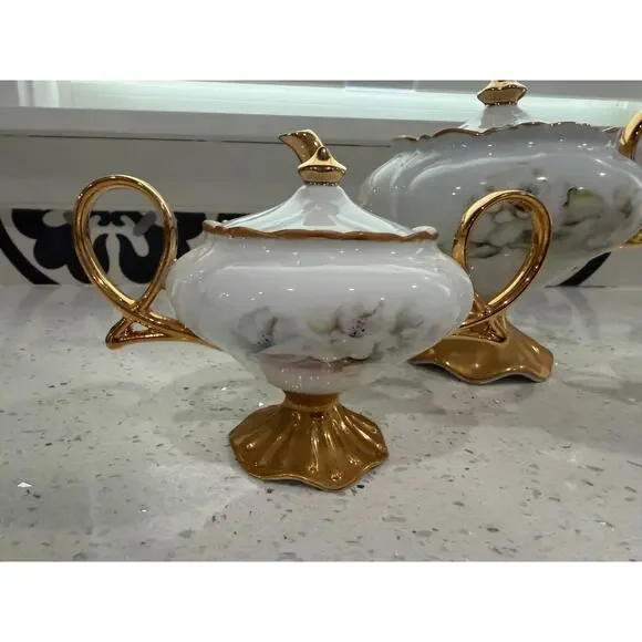 VINTAGE 3 piece Mary Herzig CHINA TEA Set circa 1950’s - Picture 3 of 8